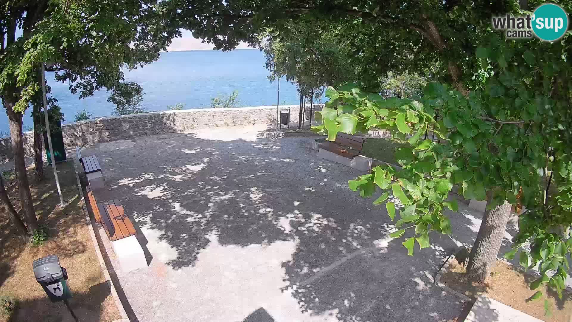 Senj Live Webcam – Schriftstellerpark und Velebit-Kanal