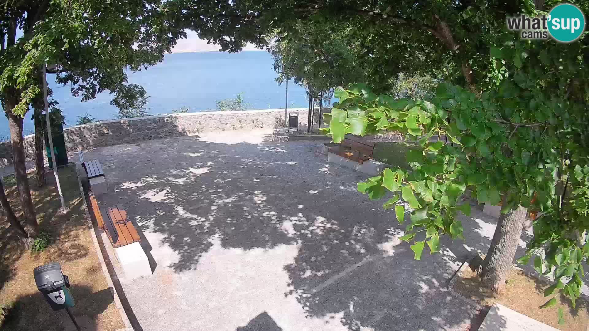 Senj Live Webcam – Schriftstellerpark und Velebit-Kanal