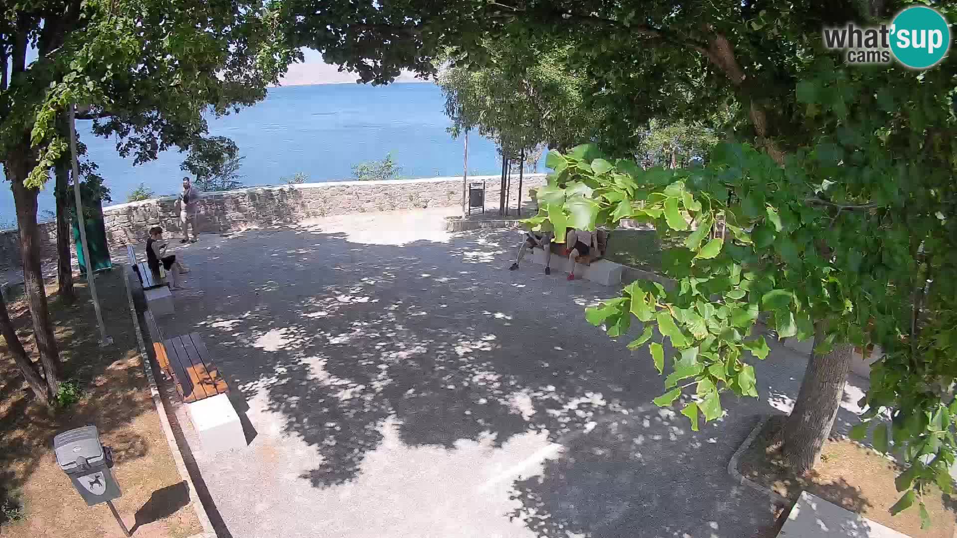 Senj Live Webcam – Schriftstellerpark und Velebit-Kanal