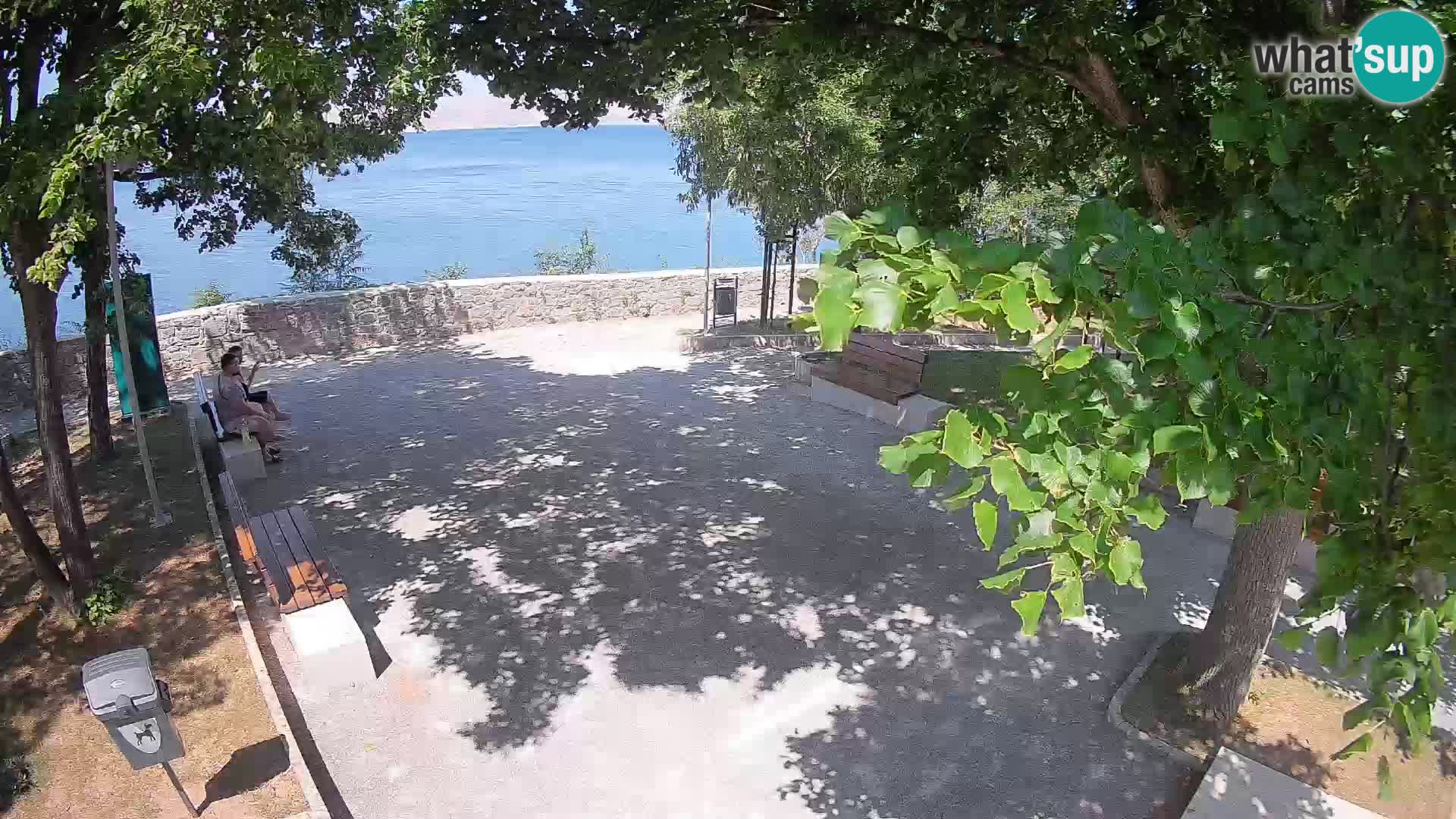 Webcam Senj en direct – Parc des Écrivains et canal du Velebit