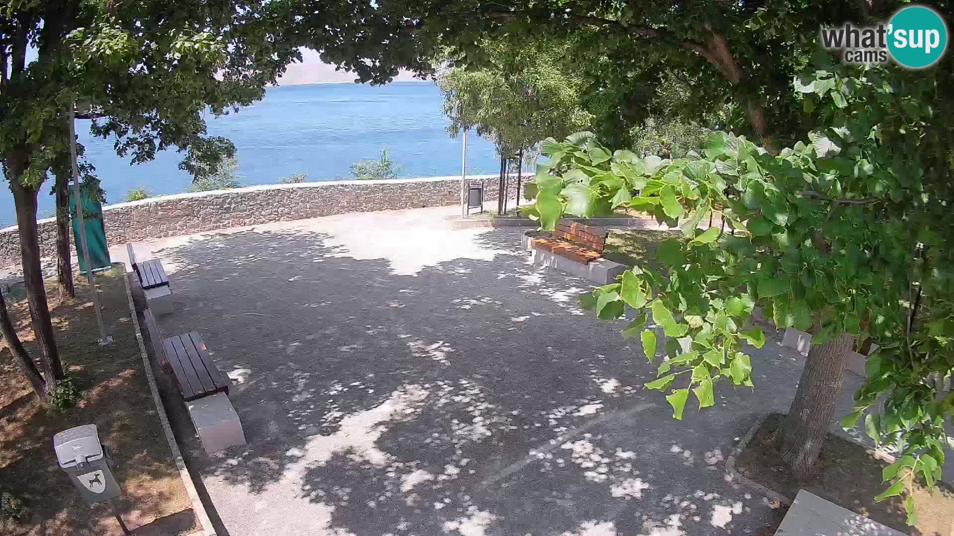 Senj Live Cam – Writers’ Park and the Velebit Channel