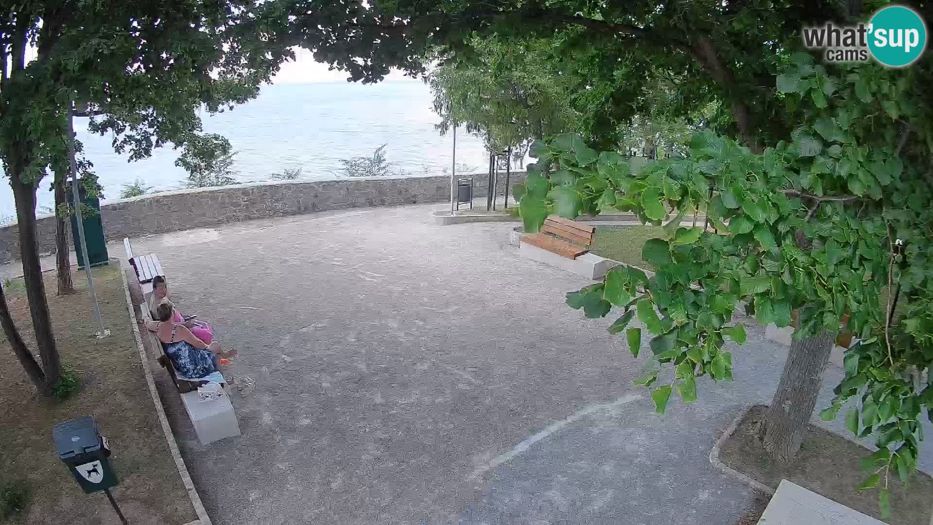 Spletna kamera Senj v živo – Park pisateljev in Velebitski kanal
