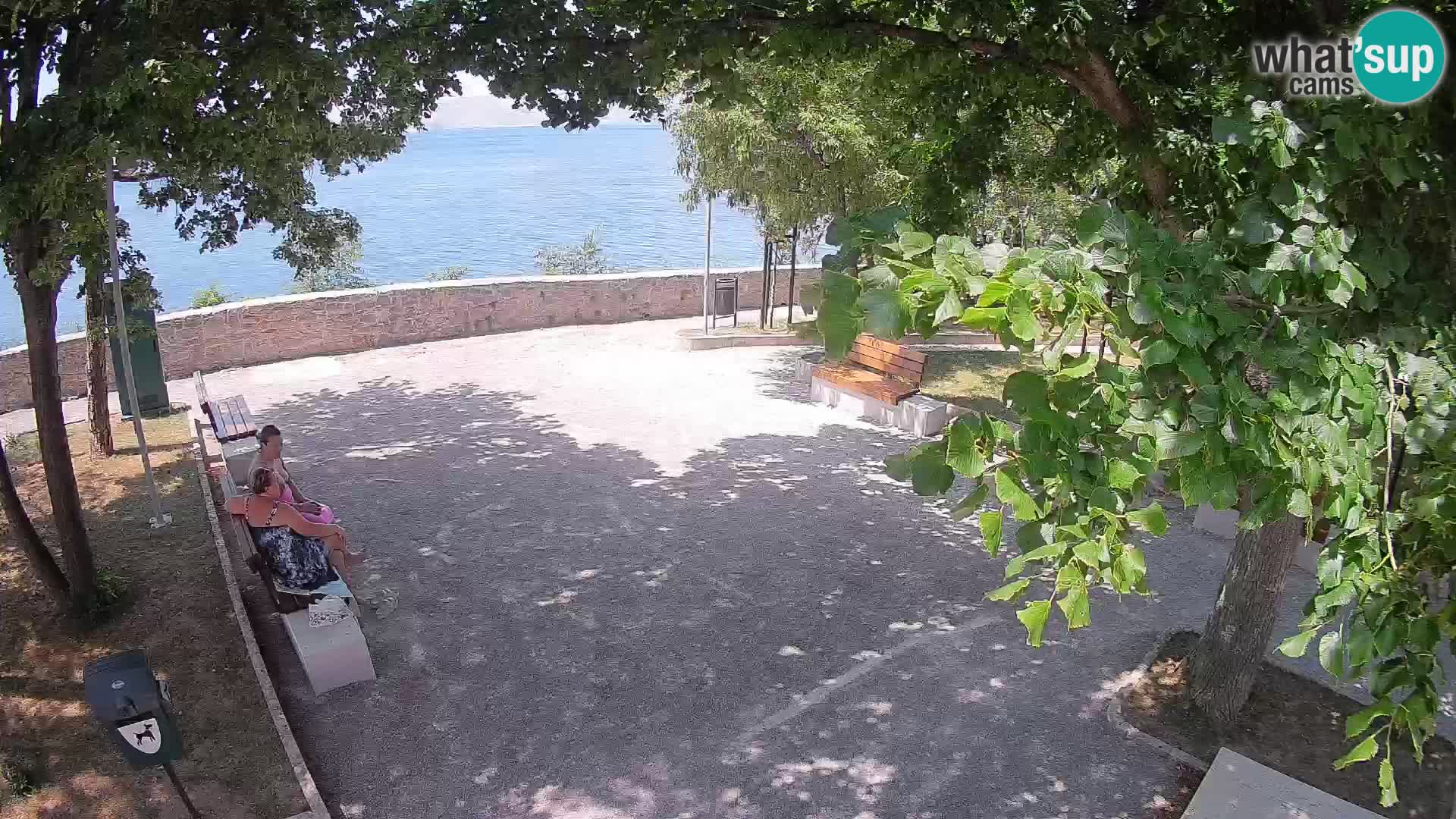 Senj Live Webcam – Schriftstellerpark und Velebit-Kanal