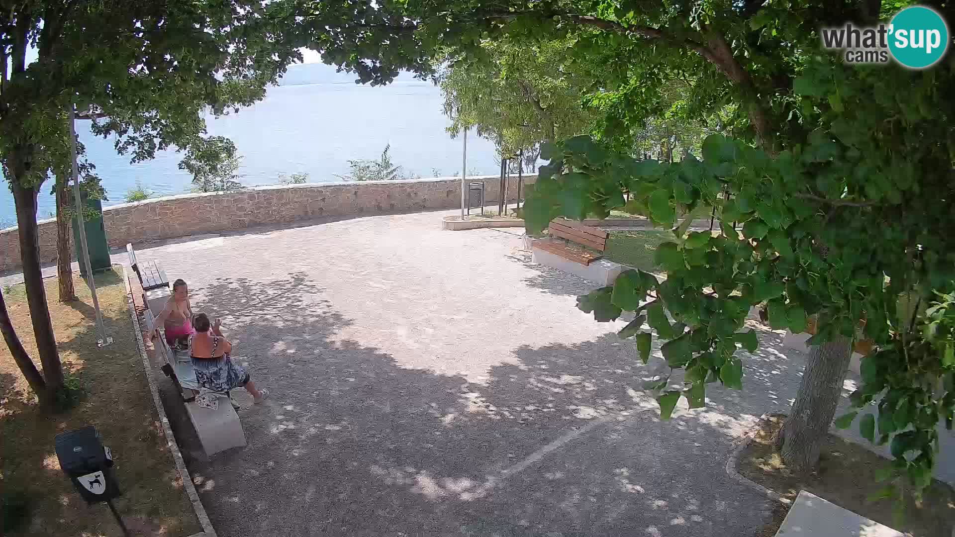Senj Live Webcam – Schriftstellerpark und Velebit-Kanal