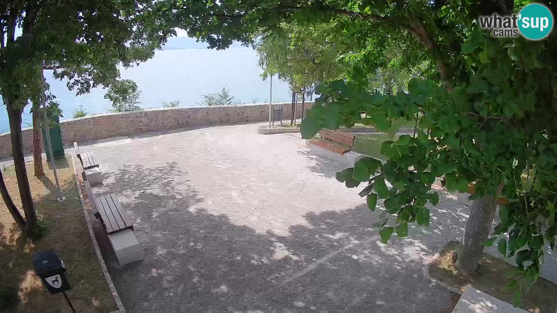 Senj Live Webcam – Schriftstellerpark und Velebit-Kanal