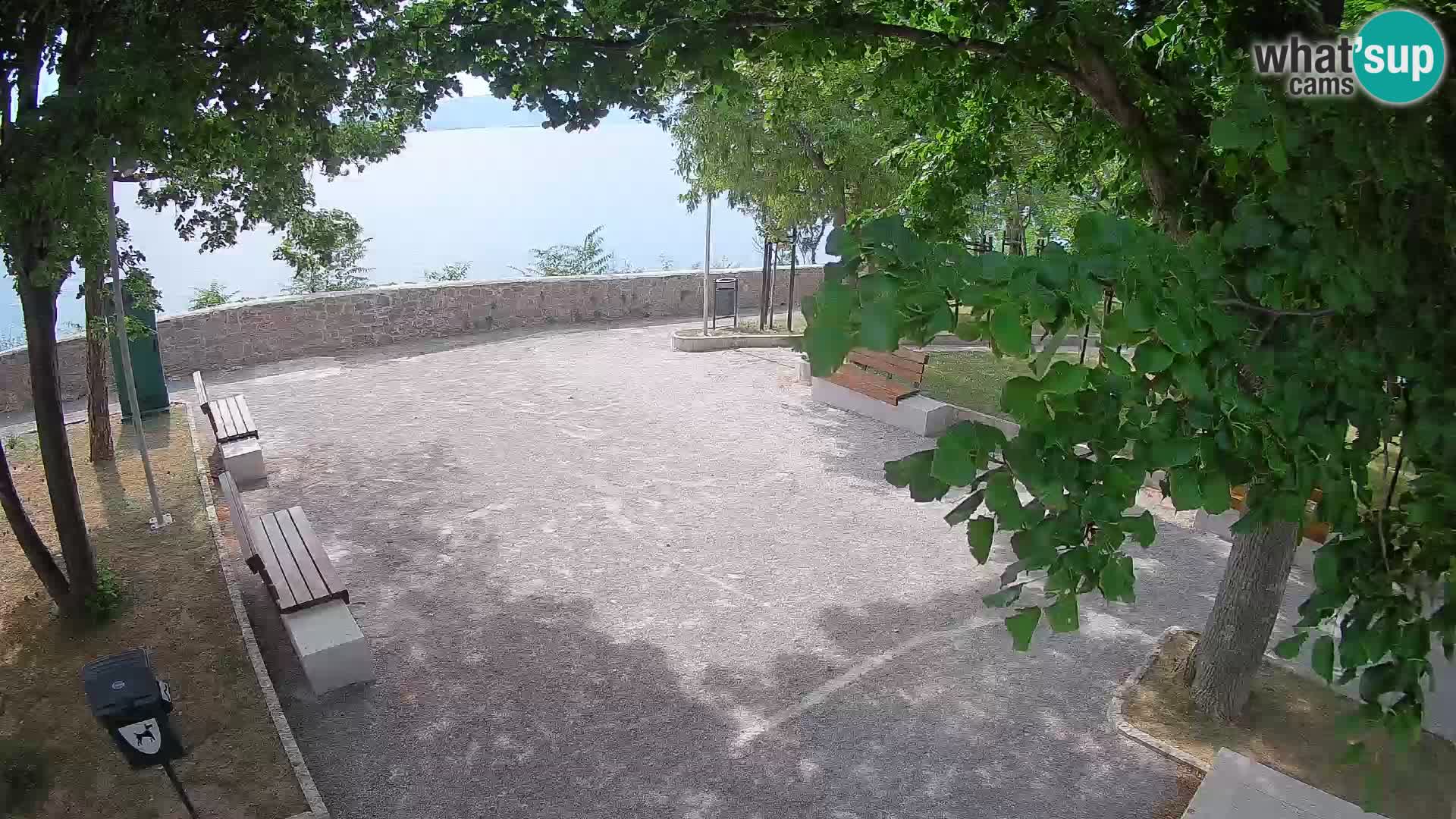 Senj Live Webcam – Schriftstellerpark und Velebit-Kanal
