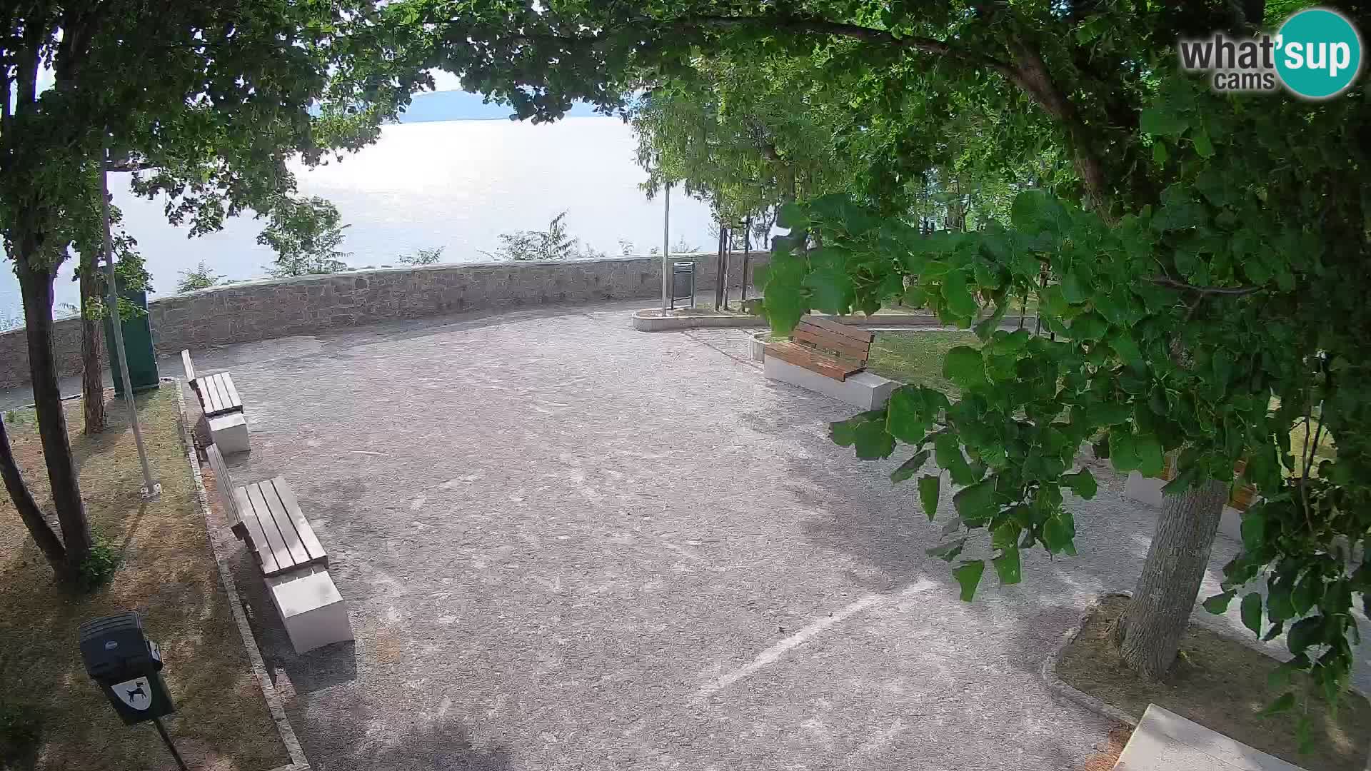 Senj Live Cam – Writers’ Park and the Velebit Channel