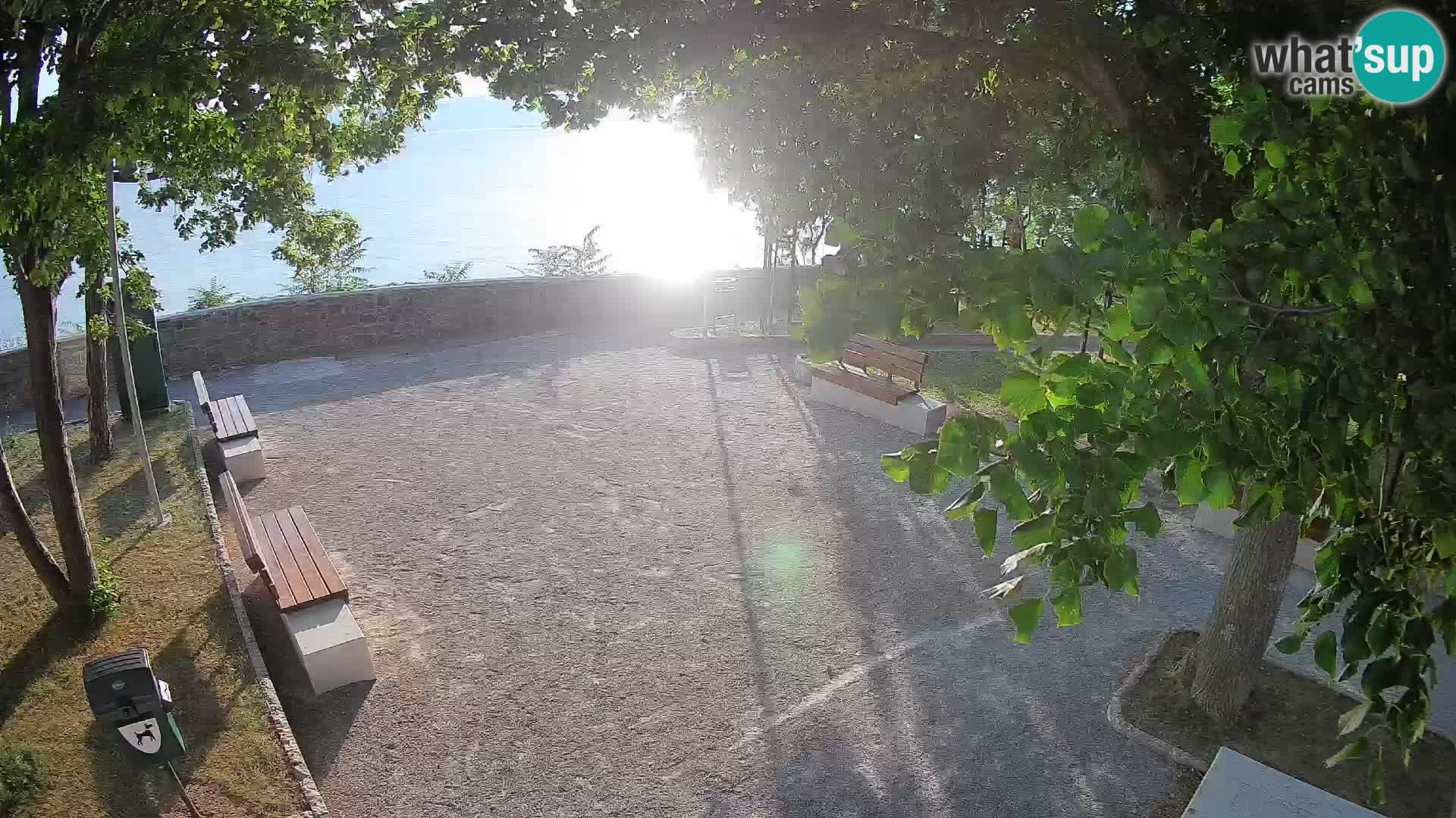 Senj Live Cam – Writers’ Park and the Velebit Channel