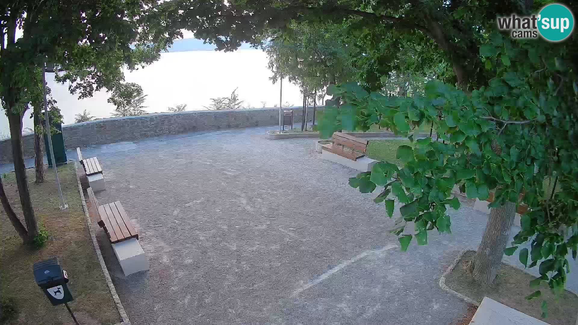 Senj Live Cam – Writers’ Park and the Velebit Channel