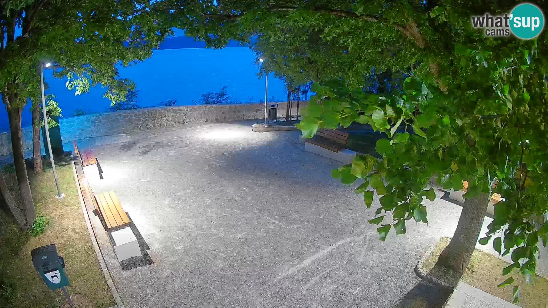 Senj Live Cam – Writers’ Park and the Velebit Channel