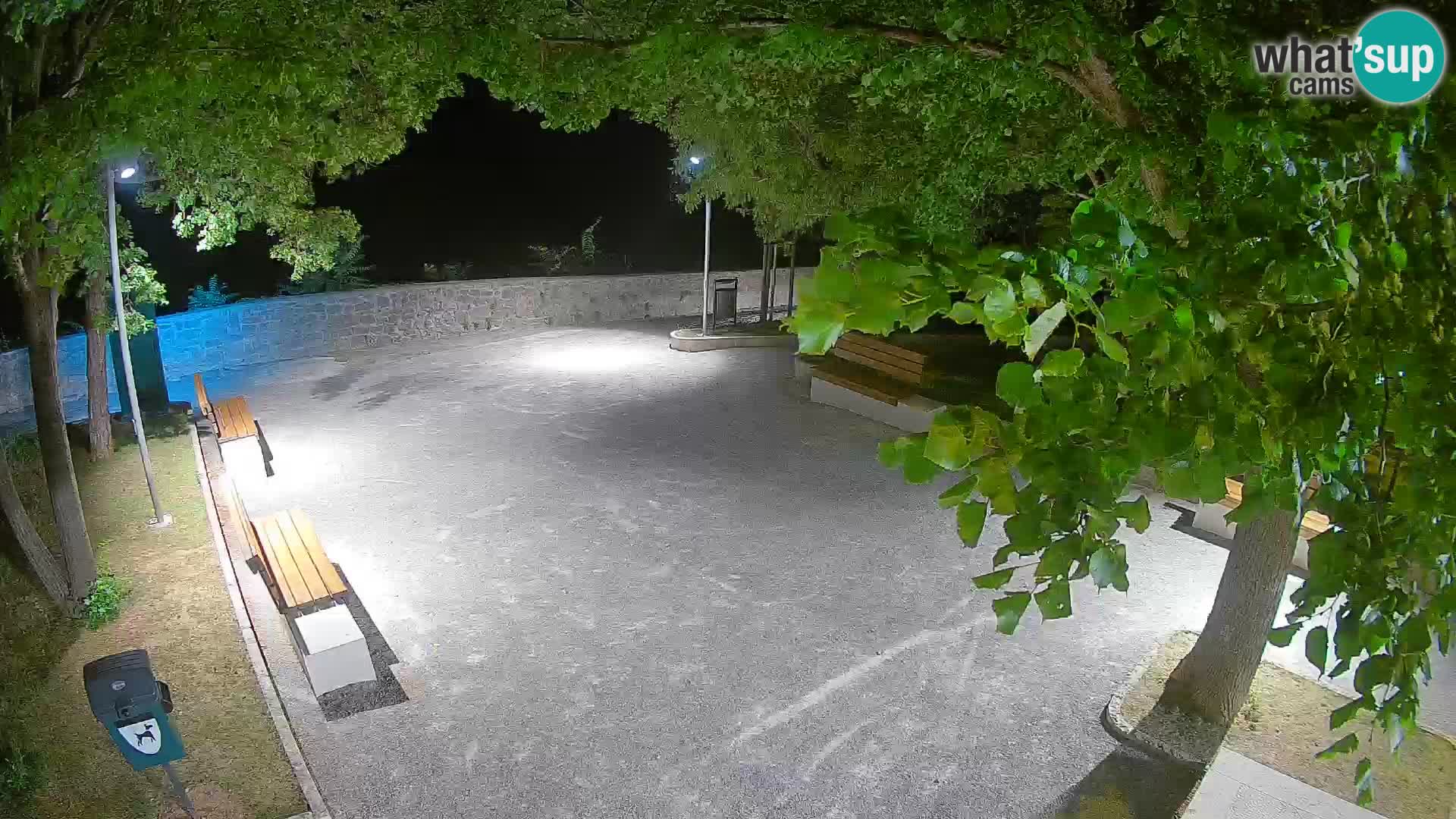 Senj Live Webcam – Schriftstellerpark und Velebit-Kanal