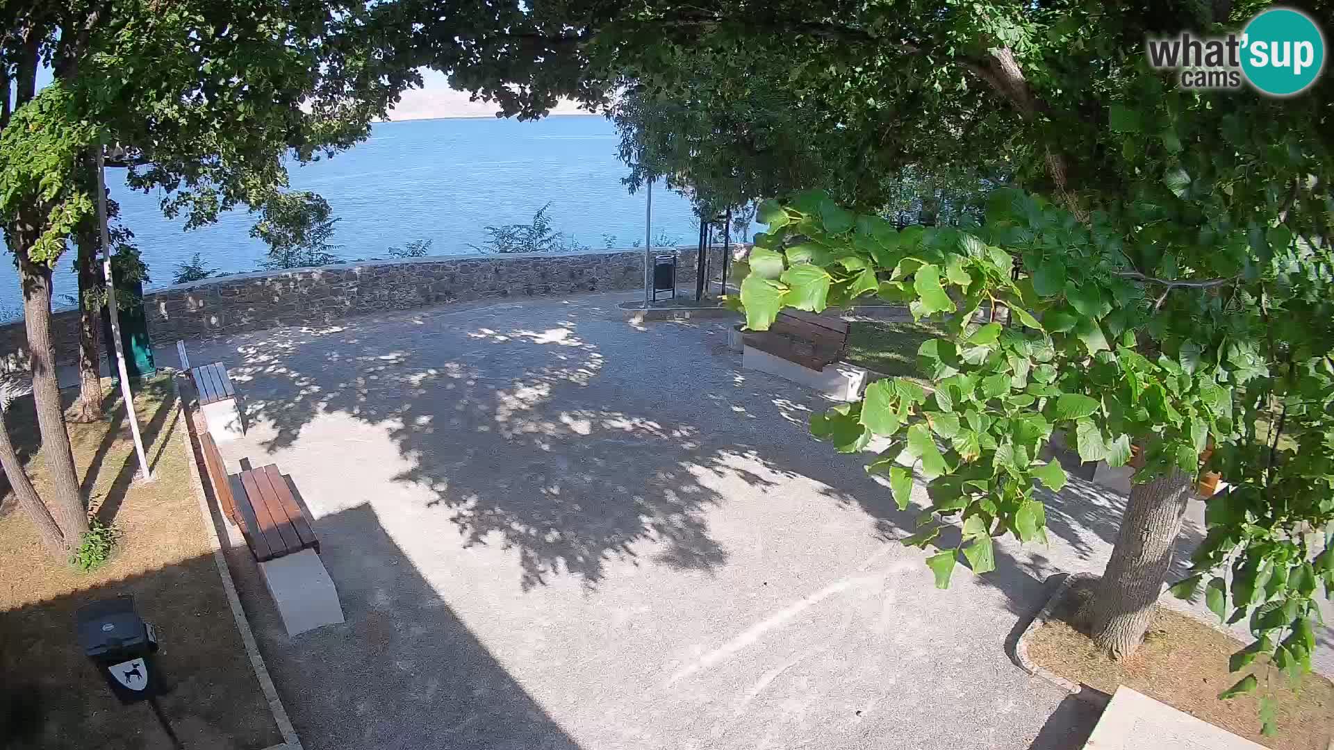 Senj Live Cam – Writers’ Park and the Velebit Channel