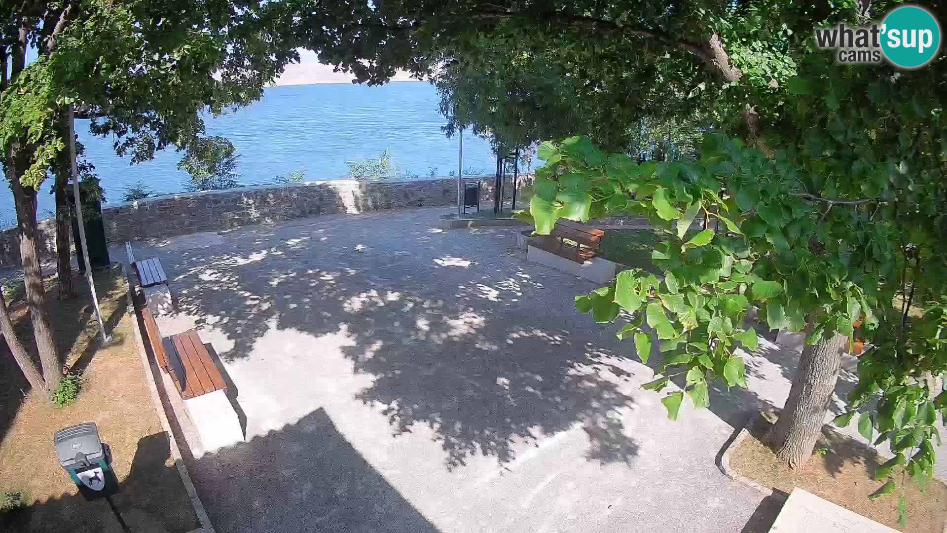 Senj Live Cam – Writers’ Park and the Velebit Channel