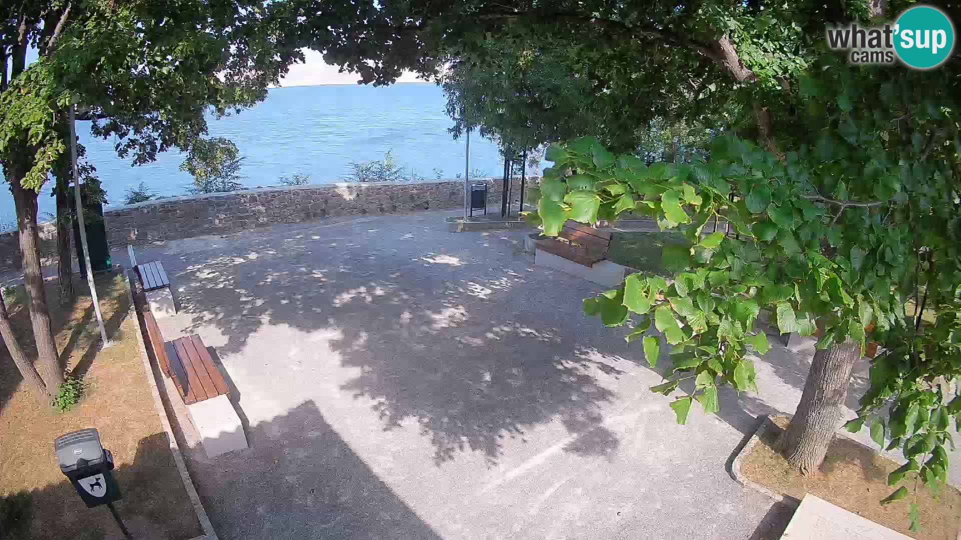 Senj Live Webcam – Schriftstellerpark und Velebit-Kanal