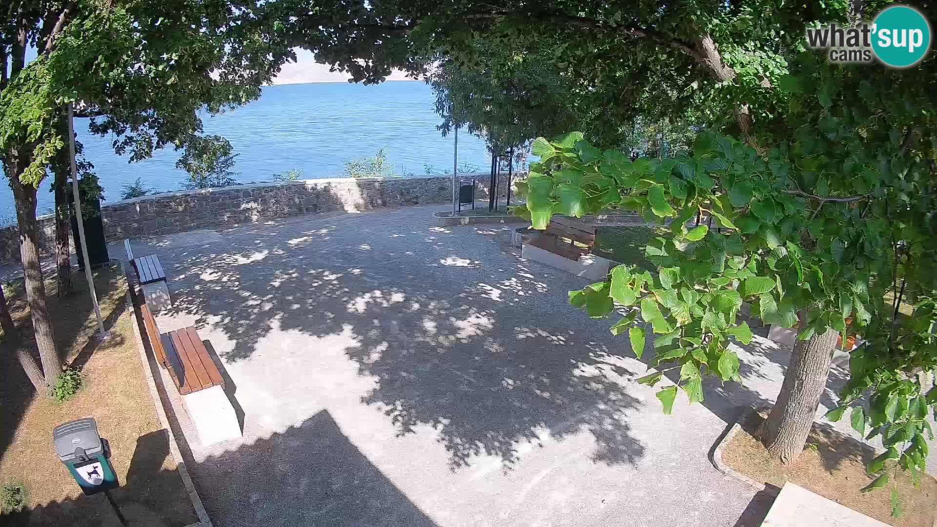 Senj Live Cam – Writers’ Park and the Velebit Channel