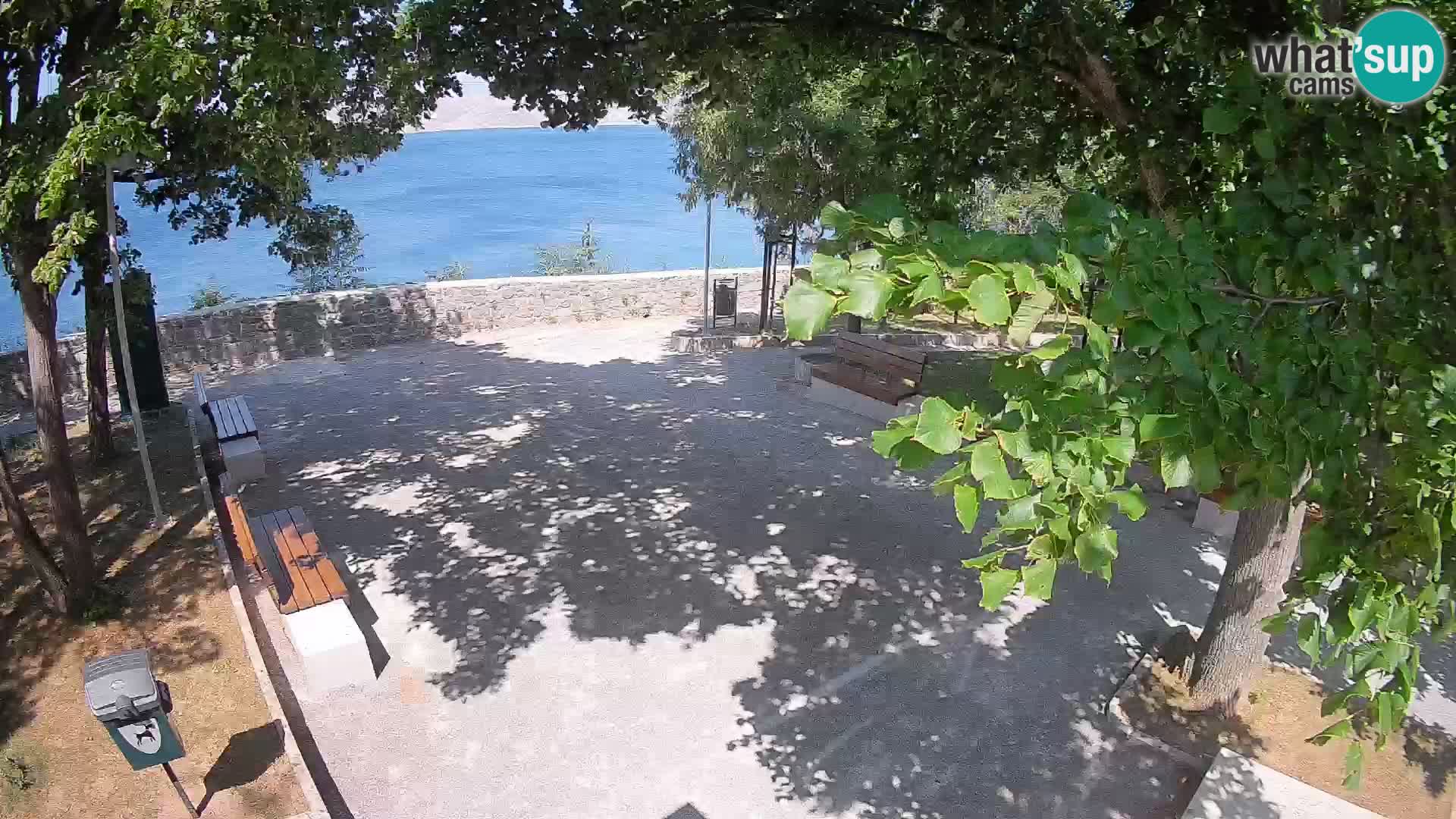 Senj Live Webcam – Schriftstellerpark und Velebit-Kanal