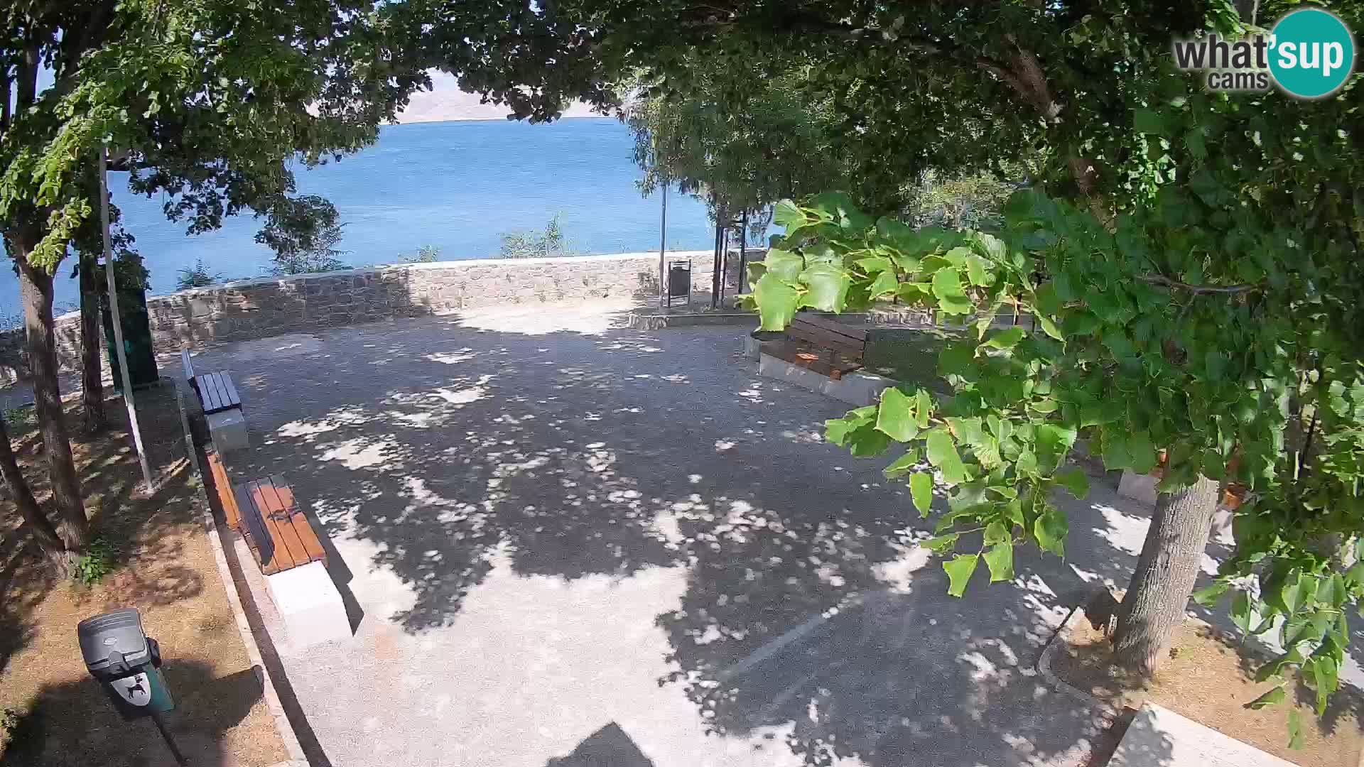 Senj Live Webcam – Schriftstellerpark und Velebit-Kanal