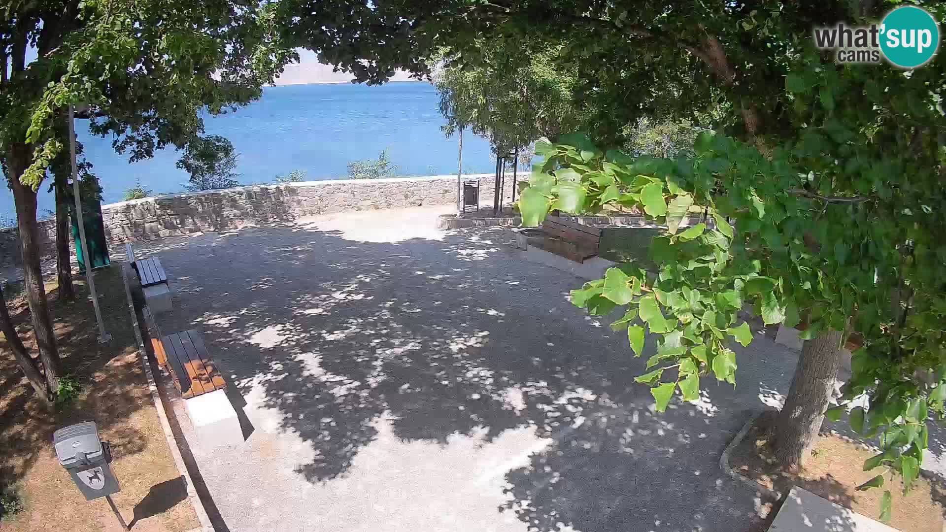 Senj Live Cam – Writers’ Park and the Velebit Channel
