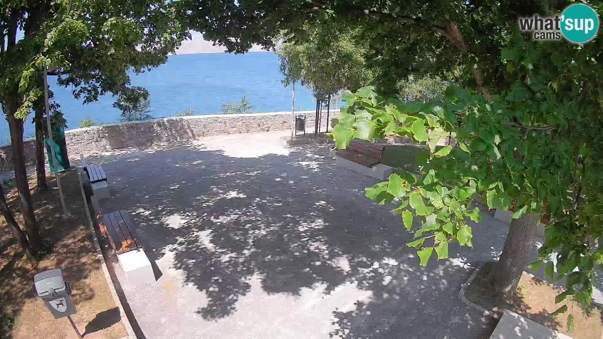 Senj Live Cam – Writers’ Park and the Velebit Channel