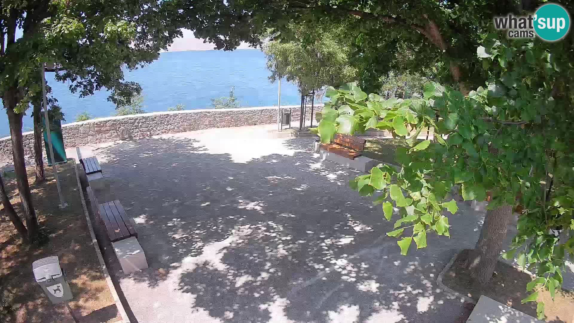 Senj Live Webcam – Schriftstellerpark und Velebit-Kanal