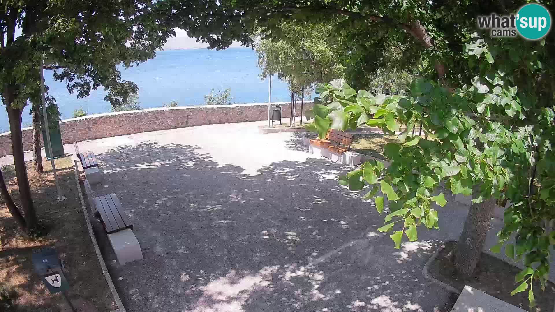 Senj Live Webcam – Schriftstellerpark und Velebit-Kanal