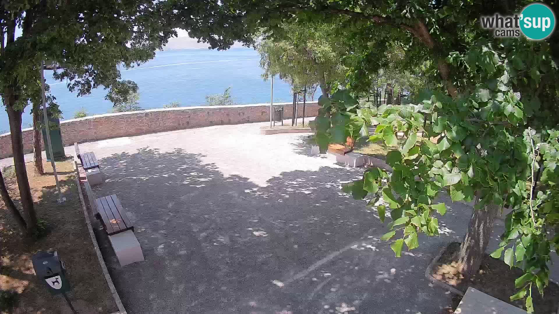 Senj Live Cam – Writers’ Park and the Velebit Channel