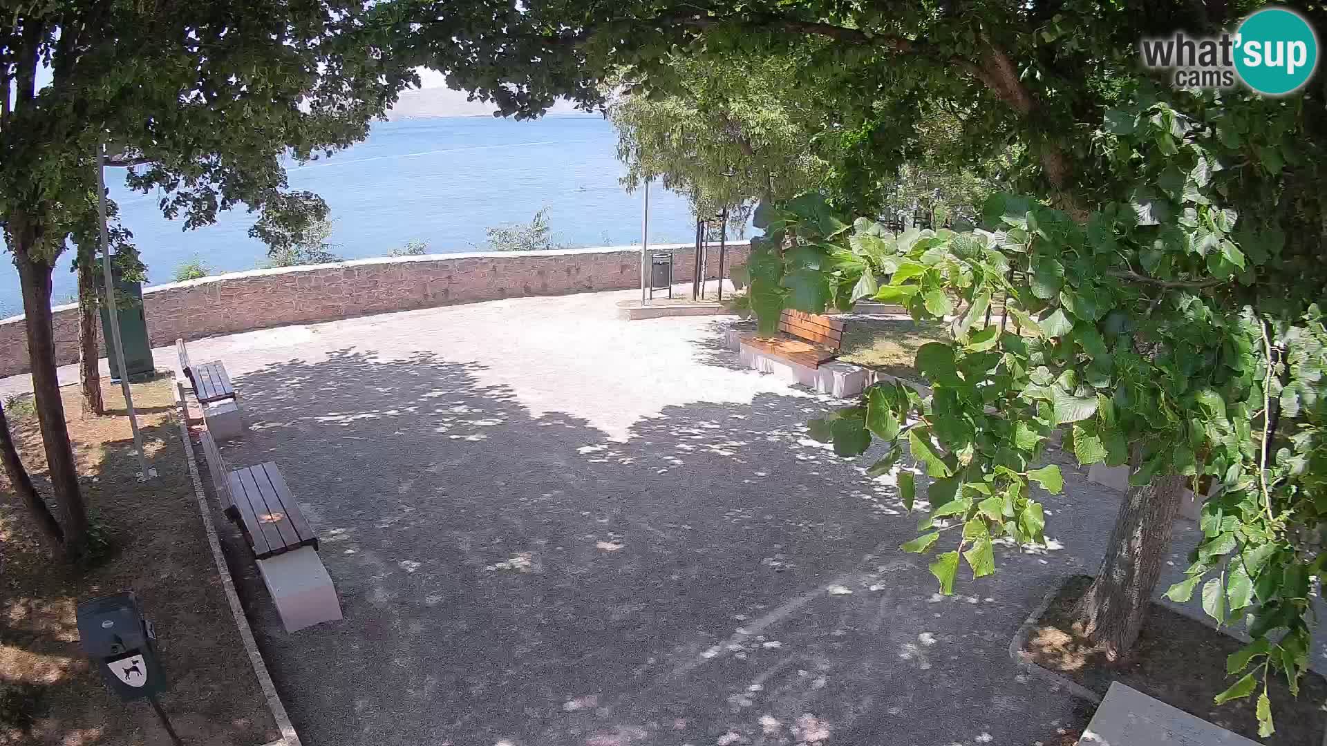 Senj Live Cam – Writers’ Park and the Velebit Channel