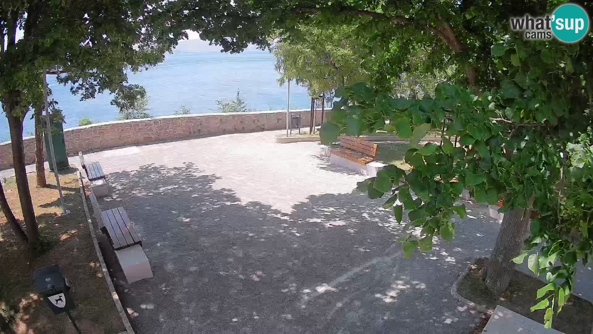 Senj Live Cam – Writers’ Park and the Velebit Channel