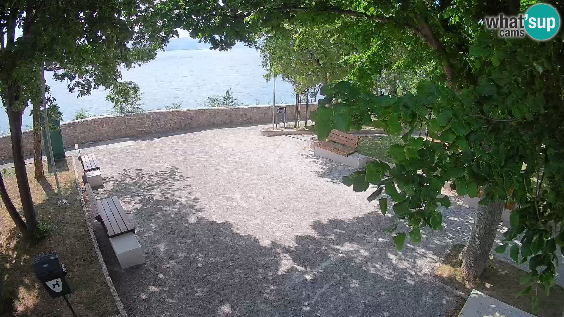 Senj Live Webcam – Schriftstellerpark und Velebit-Kanal