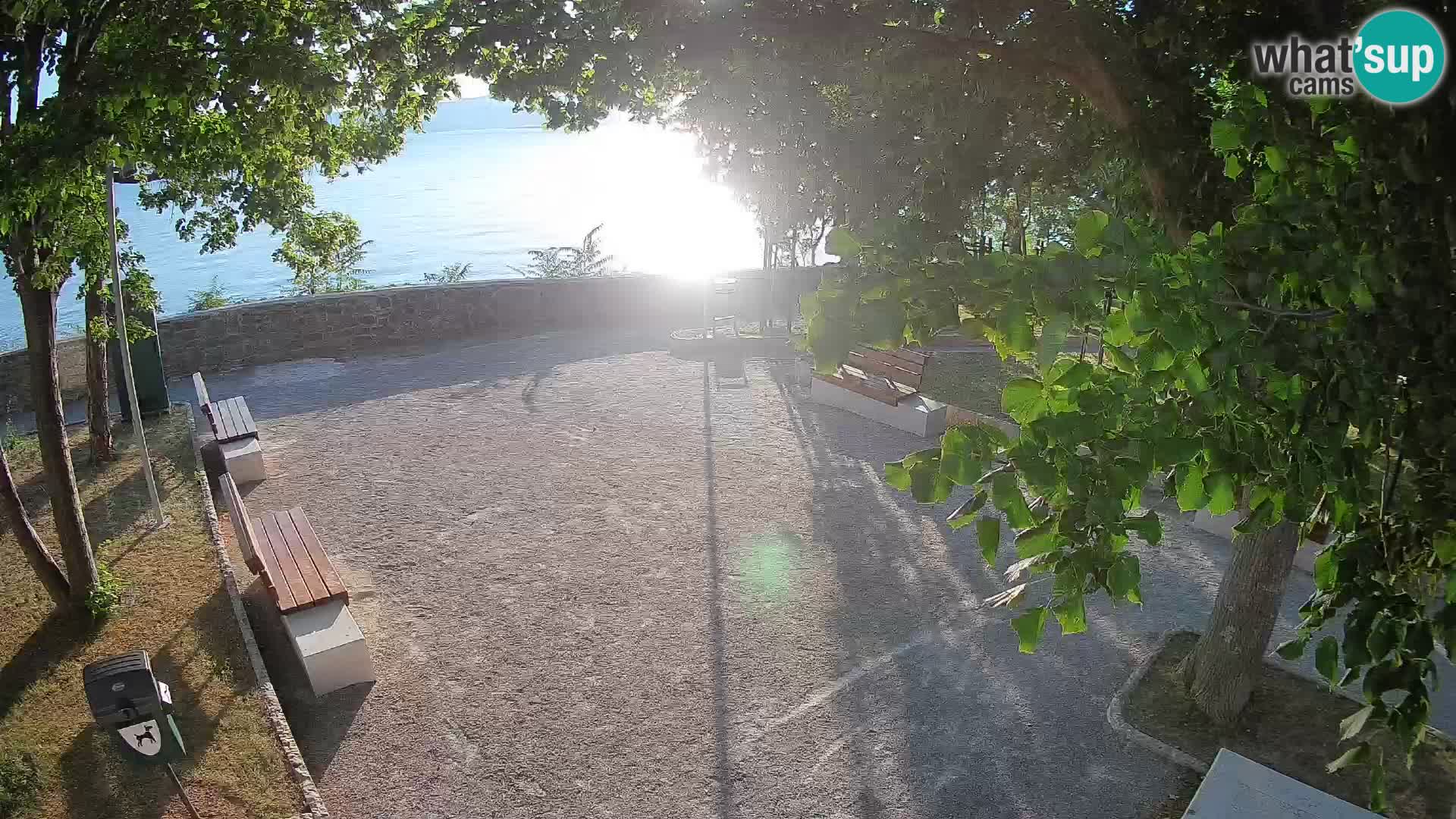 Senj Live Cam – Writers’ Park and the Velebit Channel