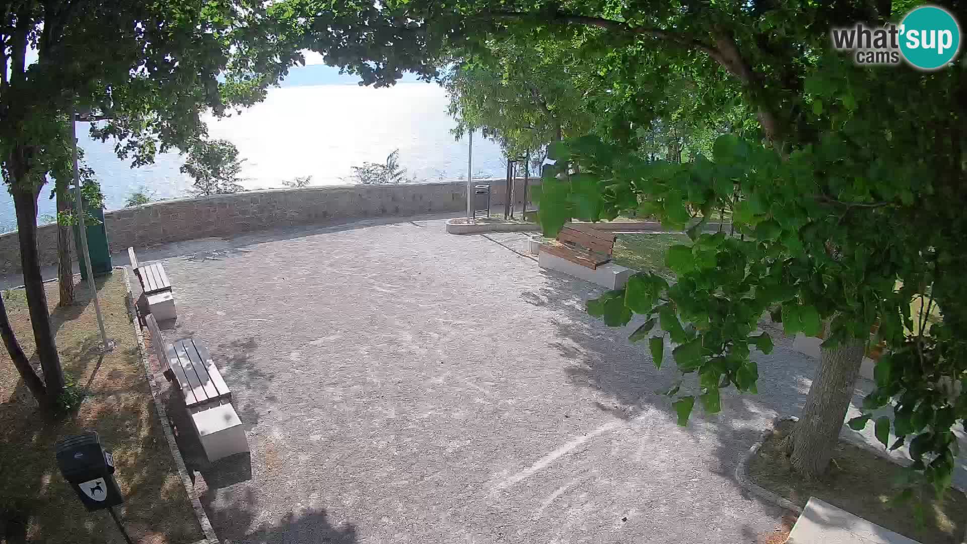 Senj Live Webcam – Schriftstellerpark und Velebit-Kanal