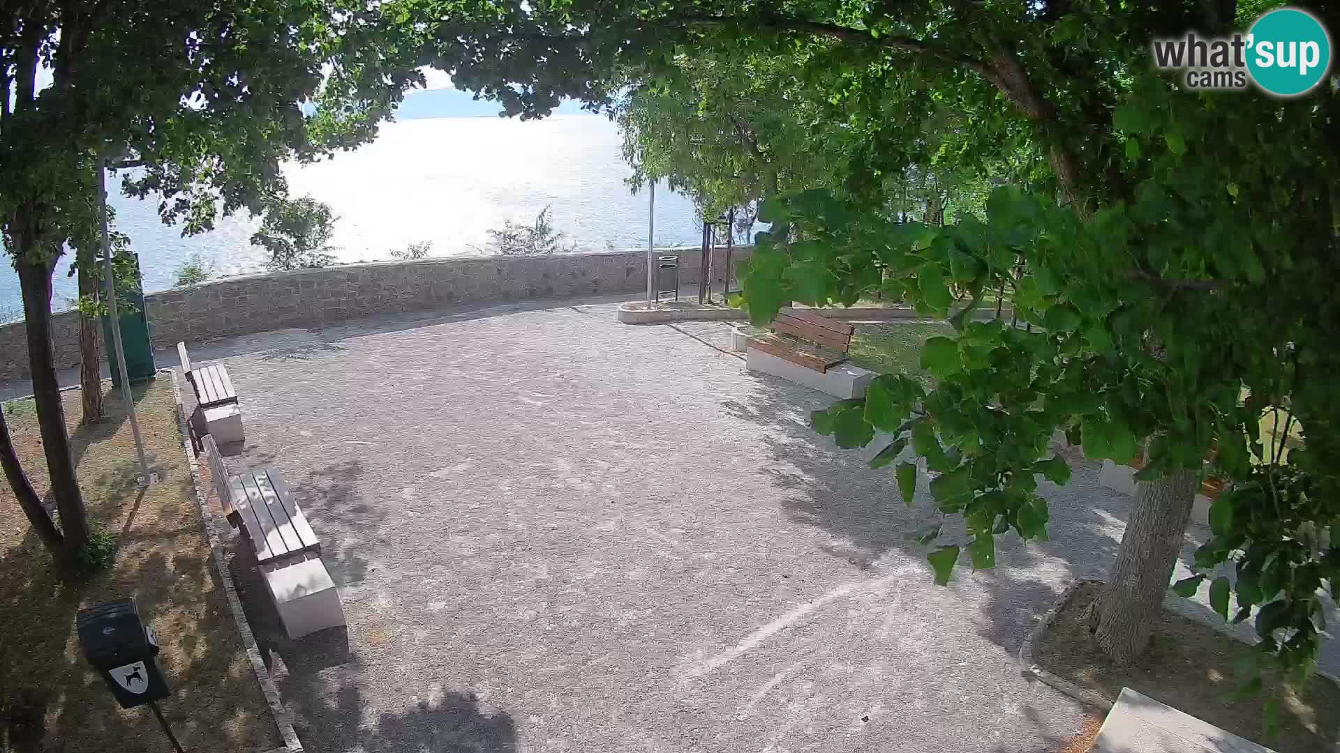 Senj Live Webcam – Schriftstellerpark und Velebit-Kanal