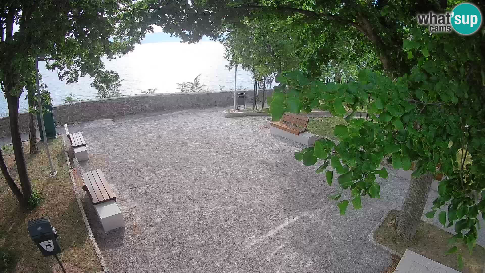 Senj Live Webcam – Schriftstellerpark und Velebit-Kanal
