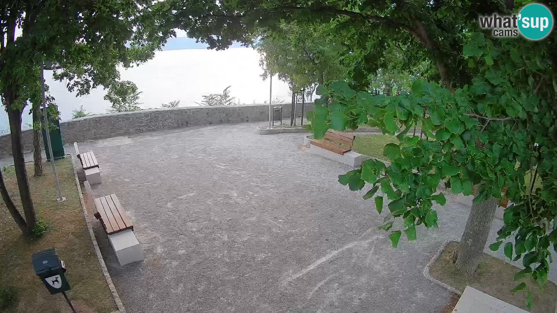 Senj Live Webcam – Schriftstellerpark und Velebit-Kanal