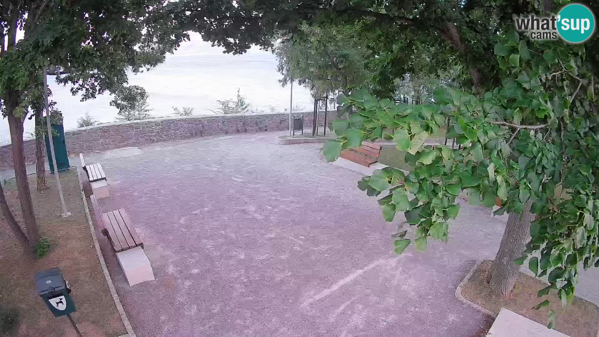 Senj Live Cam – Writers’ Park and the Velebit Channel