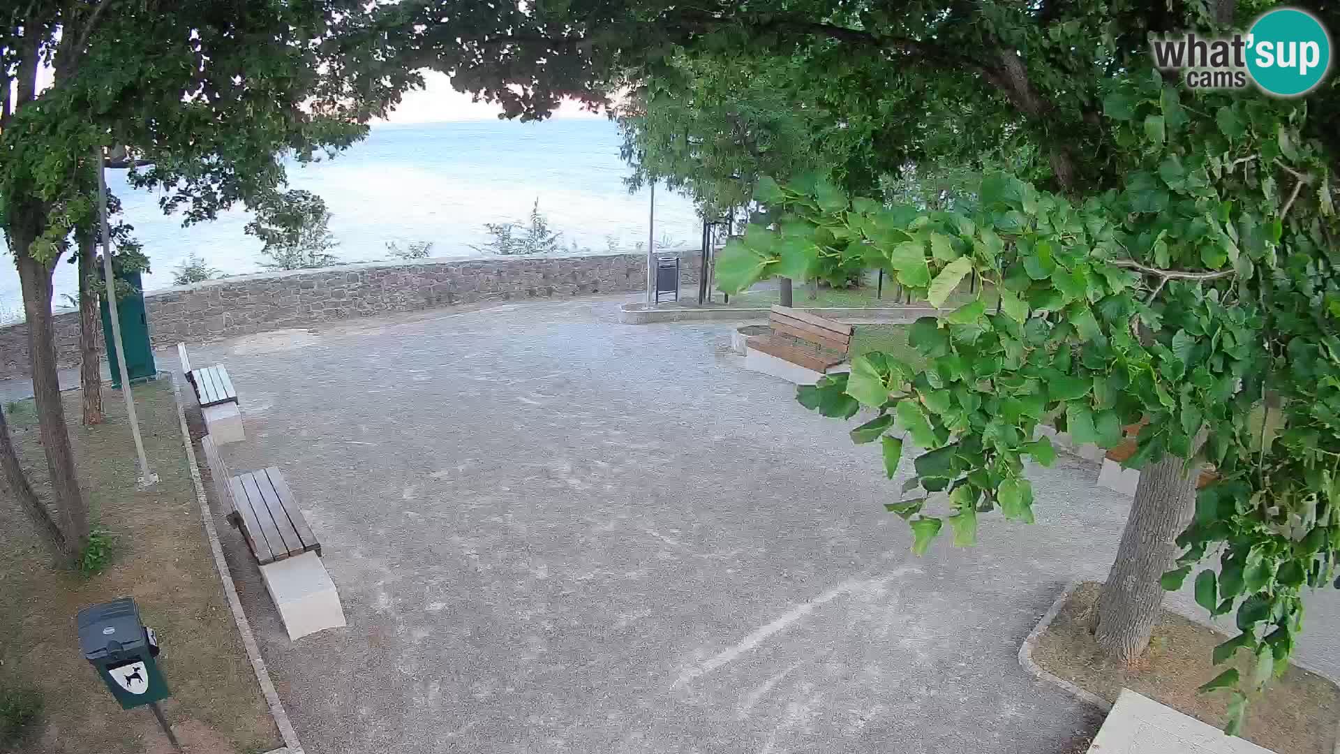 Senj Live Cam – Writers’ Park and the Velebit Channel
