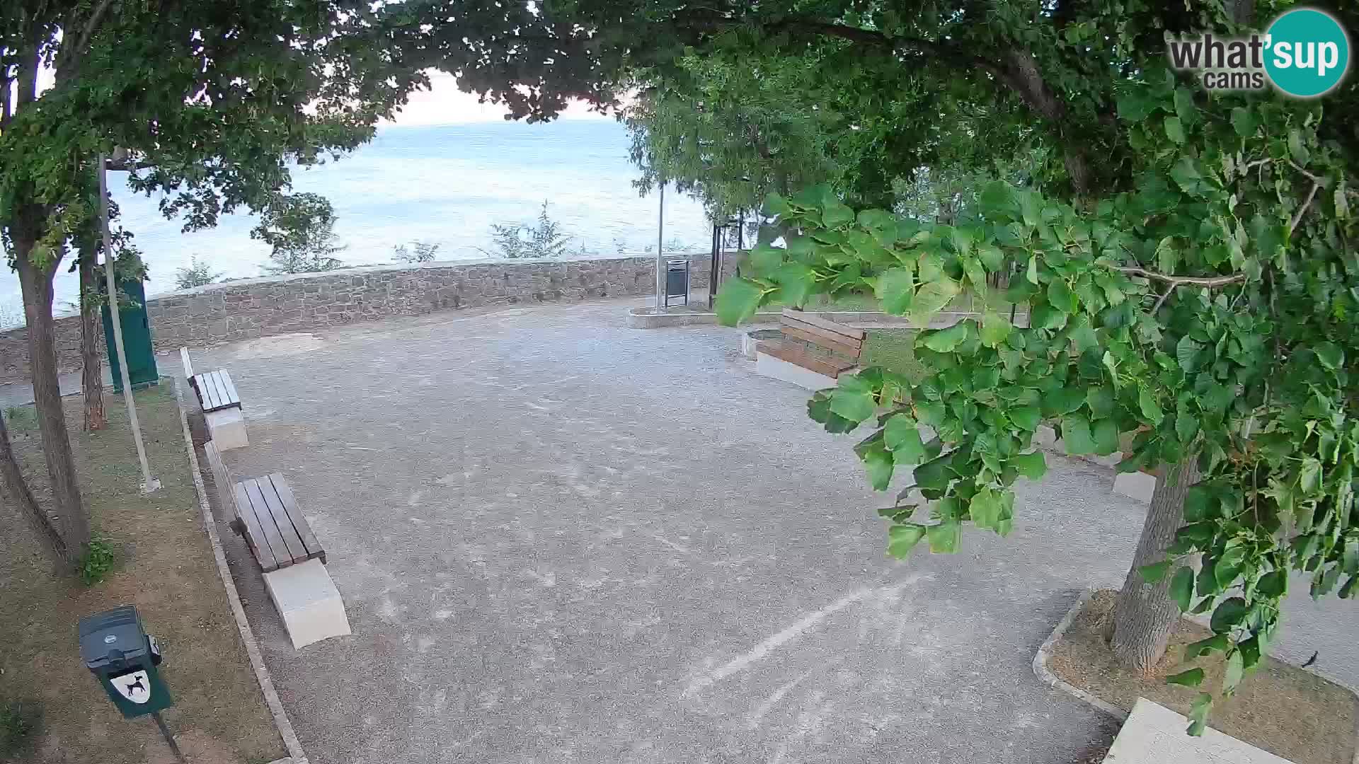 Senj Live Webcam – Schriftstellerpark und Velebit-Kanal