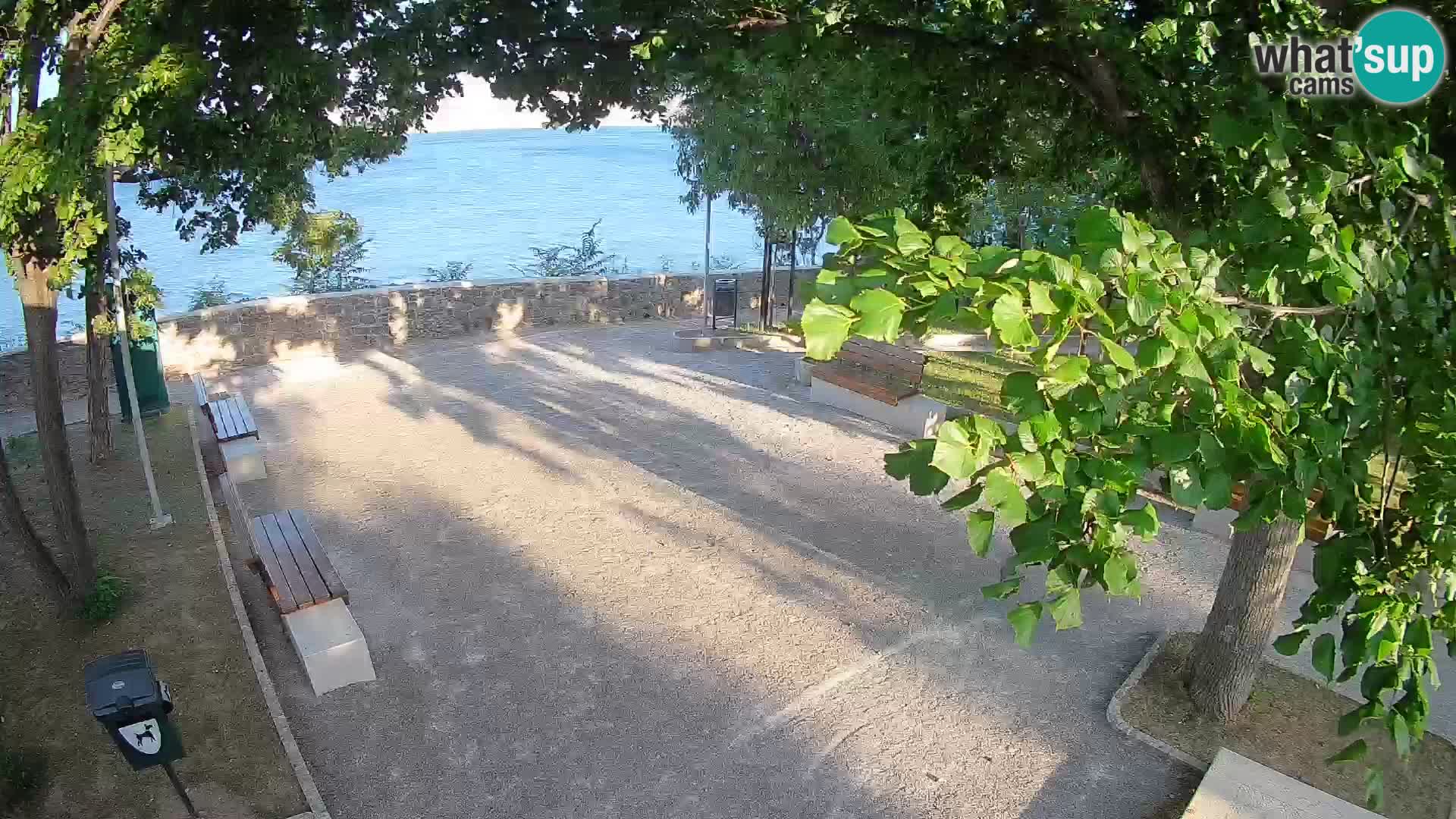 Senj Live Cam – Writers’ Park and the Velebit Channel
