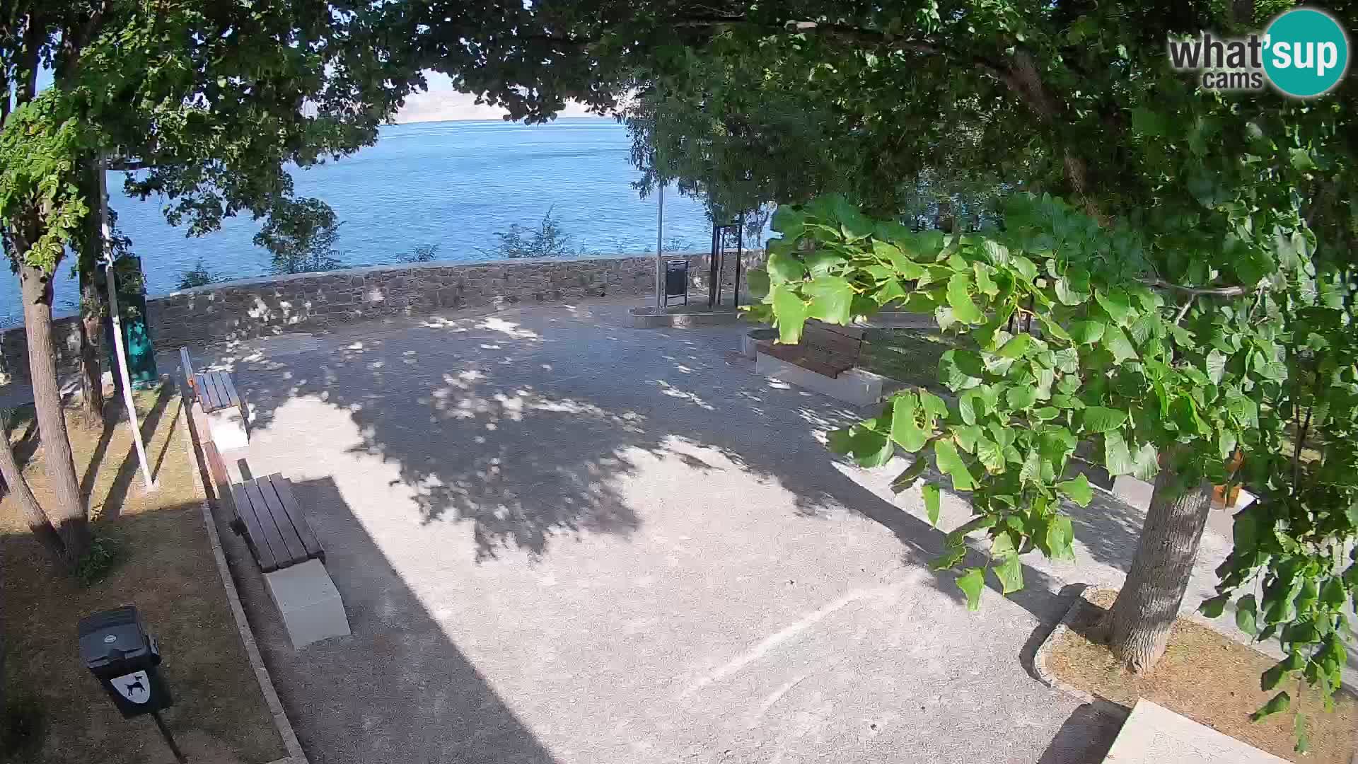 Senj Live Cam – Writers’ Park and the Velebit Channel