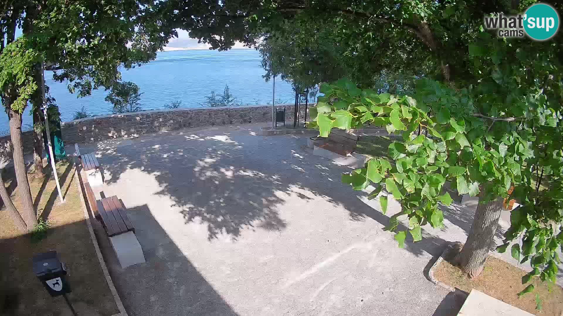Senj Live Webcam – Schriftstellerpark und Velebit-Kanal
