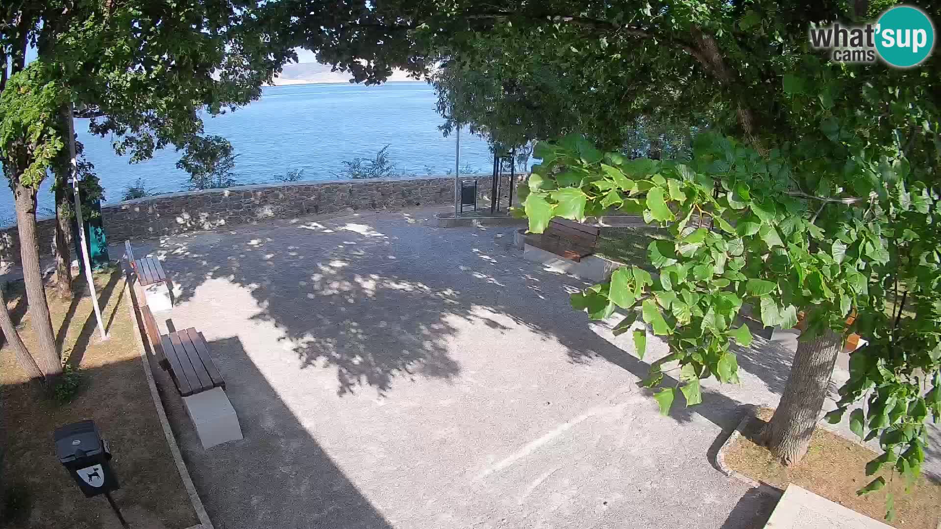 Senj Live Cam – Writers’ Park and the Velebit Channel