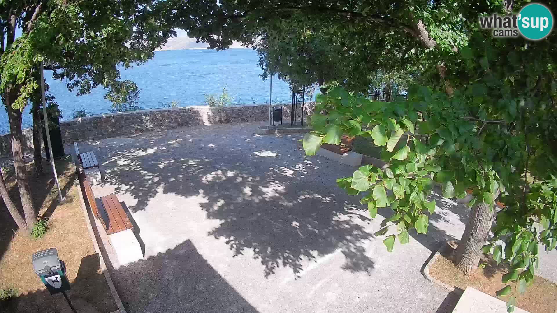 Senj Live Webcam – Schriftstellerpark und Velebit-Kanal