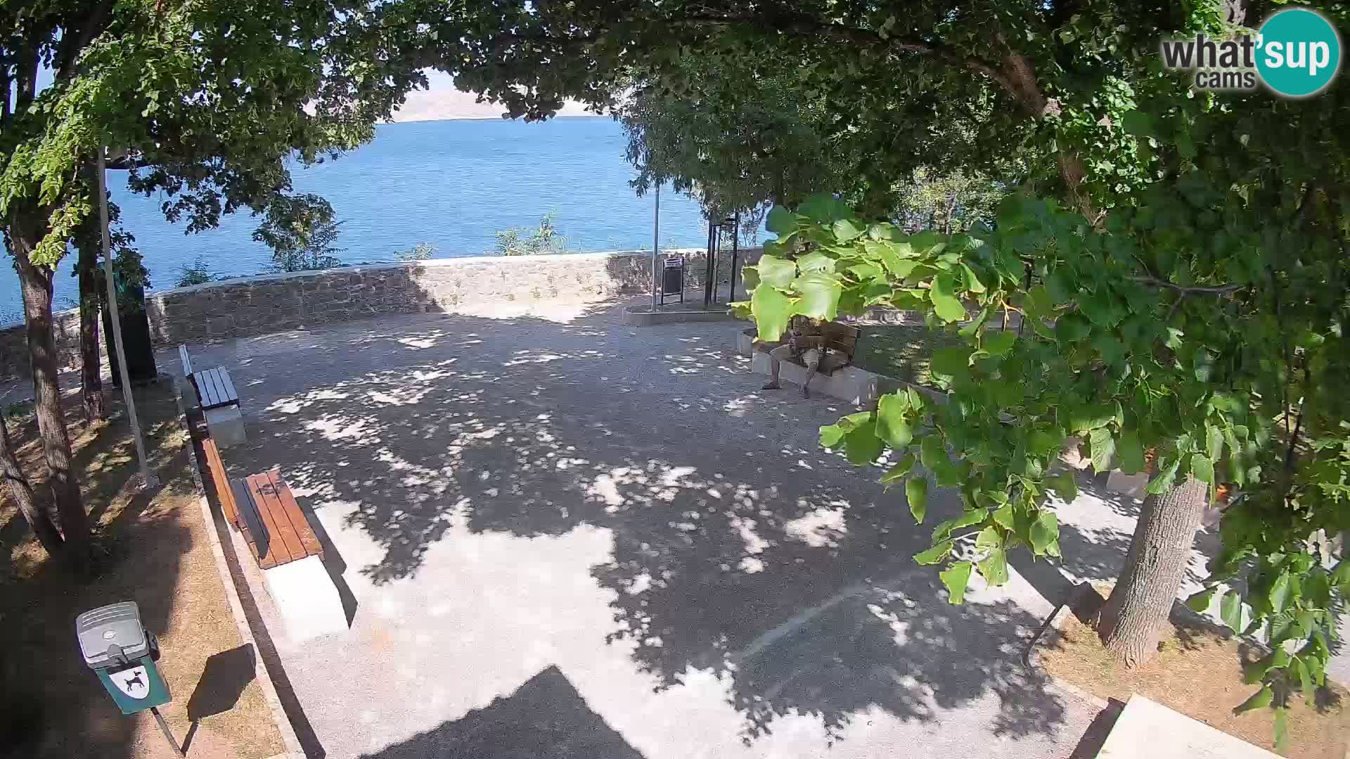 Senj Live Cam – Writers’ Park and the Velebit Channel