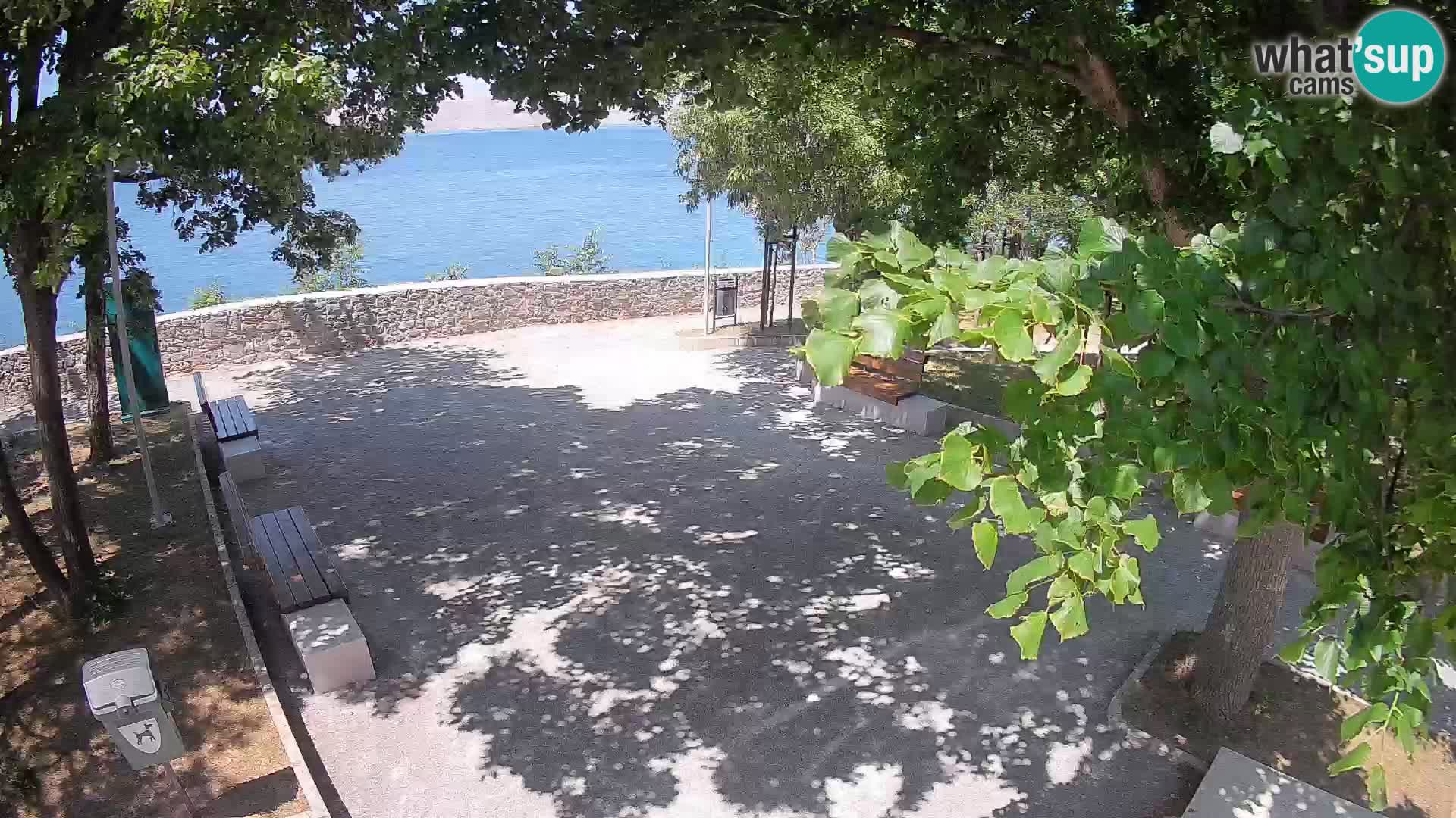 Senj Live Webcam – Schriftstellerpark und Velebit-Kanal