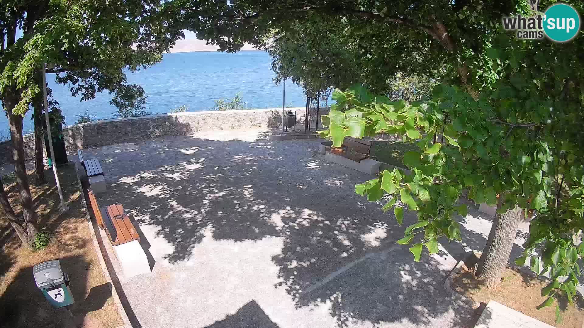Senj Live Cam – Writers’ Park and the Velebit Channel