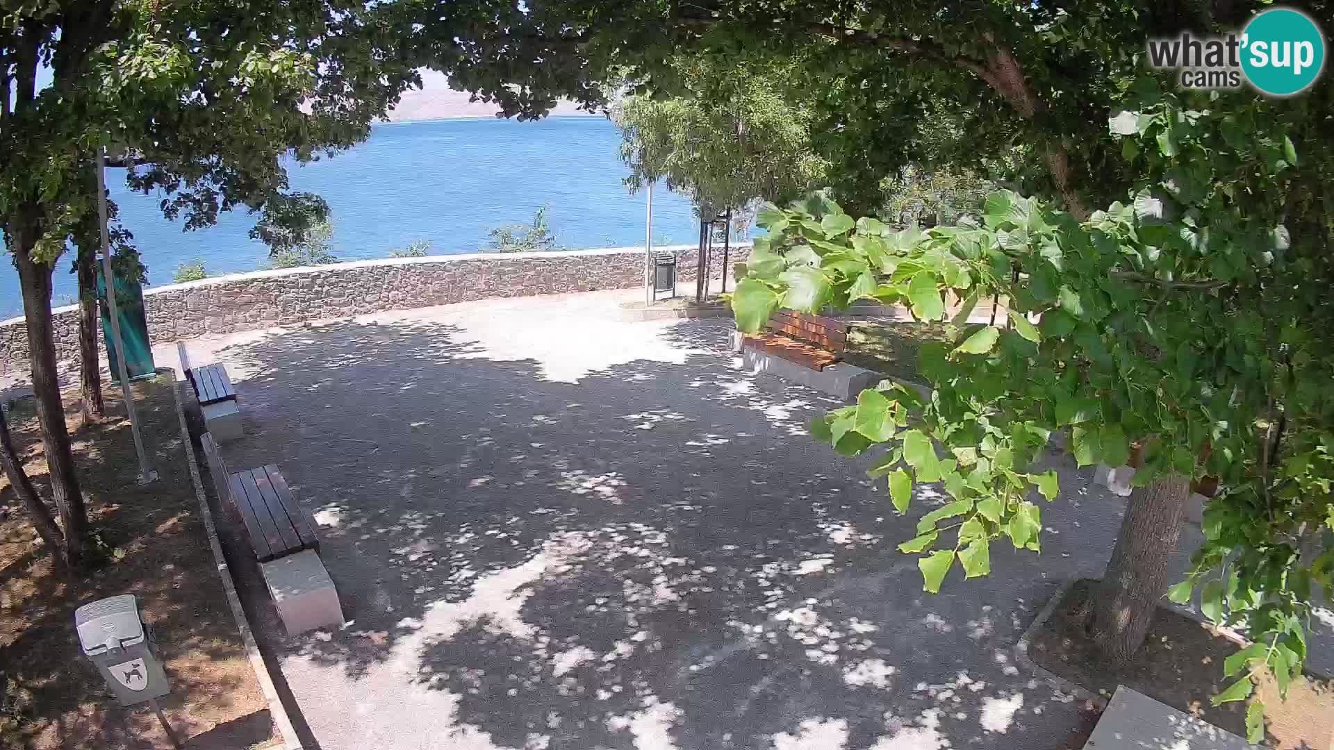 Senj Live Cam – Writers’ Park and the Velebit Channel
