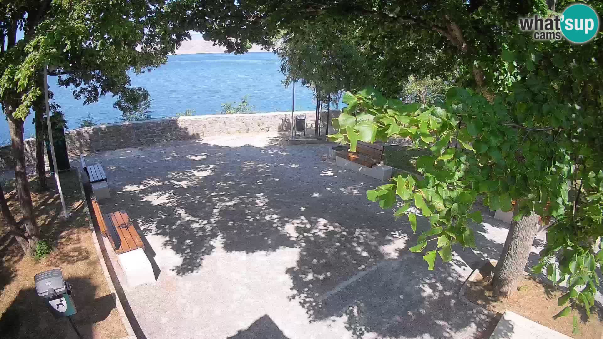 Senj Live Webcam – Schriftstellerpark und Velebit-Kanal