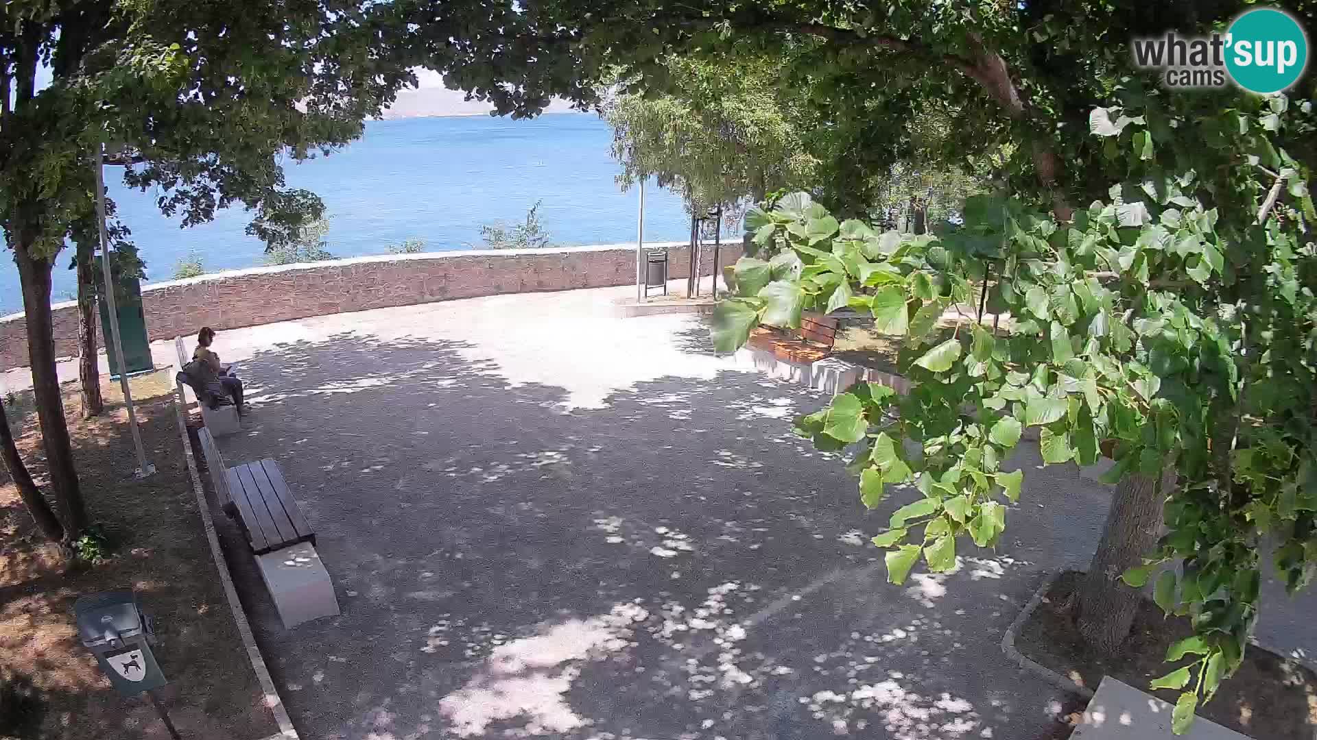 Senj Live Webcam – Schriftstellerpark und Velebit-Kanal