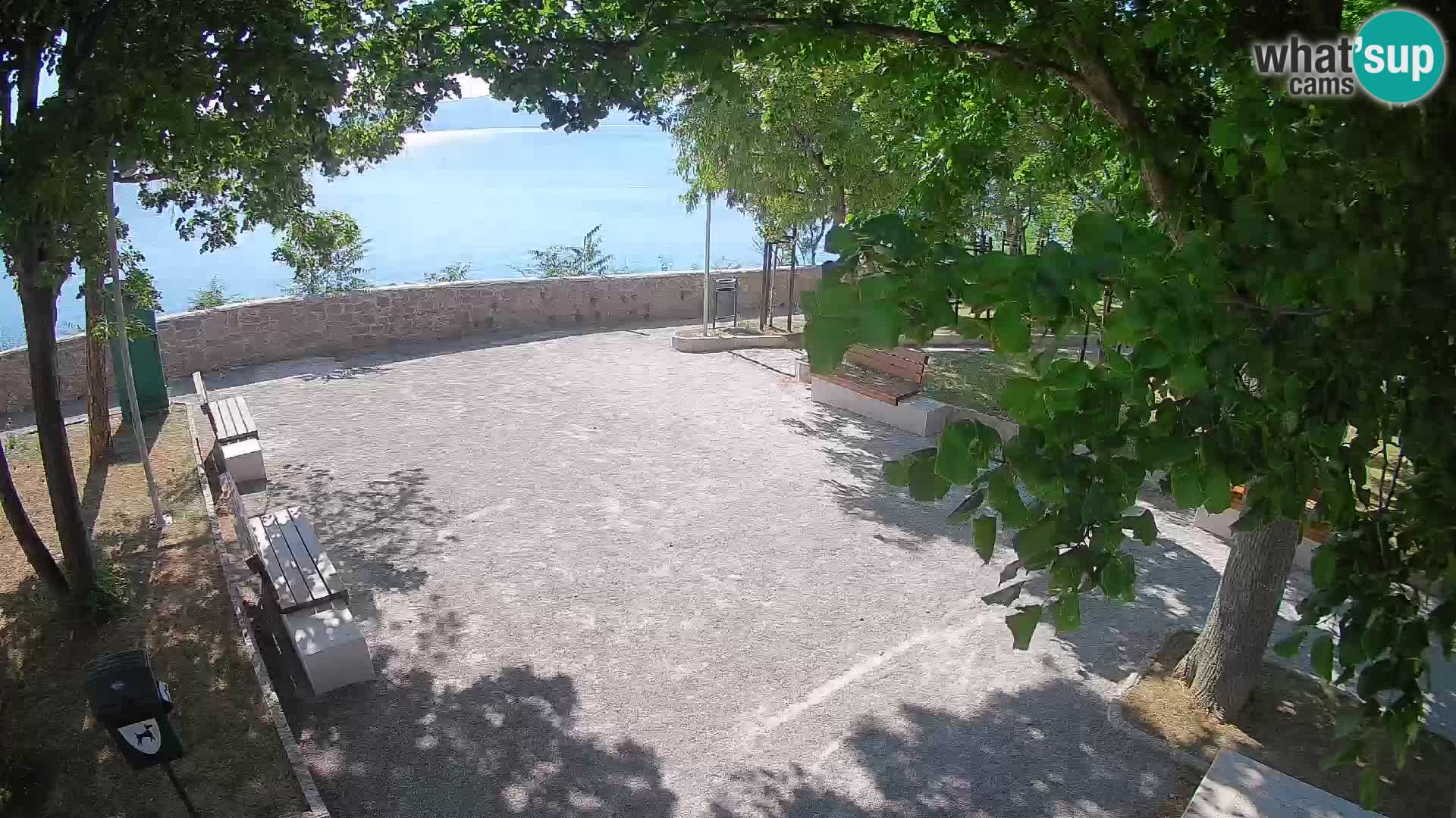 Senj Live Cam – Writers’ Park and the Velebit Channel