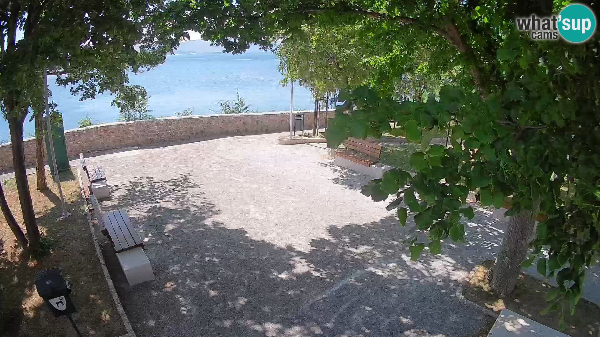Senj Live Cam – Writers’ Park and the Velebit Channel